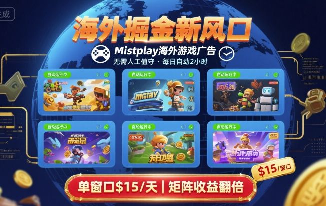 海外掘金新风口,Mistplay海外游戏广告,每日自动运行,单窗口稳入2美刀 ,可矩阵操作【揭秘】-Scorpio丨网创