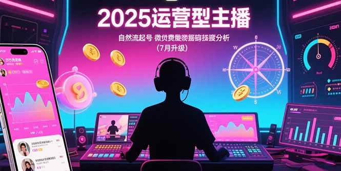 （15508期）2025运营型主播：自然流起号，微付费投放技巧，罗盘数据深度解析(7月更新)-Scorpio丨网创