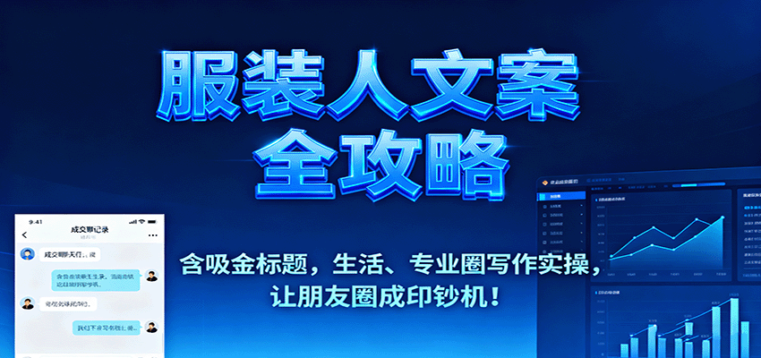 服装人文案全攻略,含吸金标题,生活、专业圈写作实操,让朋友圈成印钞机!-Scorpio丨网创