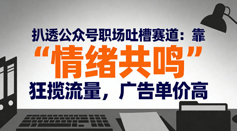 扒透公众号职场吐槽赛道:靠“情绪共鸣”狂揽流量,广告单价高-Scorpio丨网创
