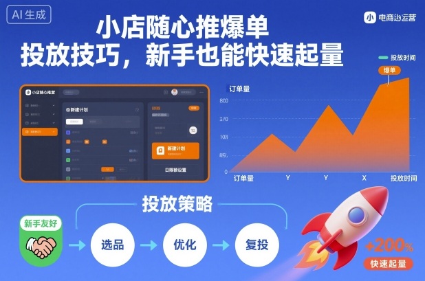 小店随心推爆单投放技巧,新手也能快速起量-Scorpio丨网创