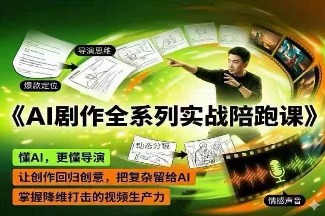AI剧作全系列实战陪跑课，懂AI，更懂导演，让创作回归创意，把复杂留给AI，掌握降维打击的视频生产力-Scorpio丨网创