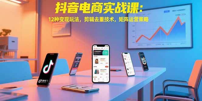 (15478期)抖音电商实战课:12种变现玩法,剪辑去重技术,矩阵运营策略-Scorpio丨网创