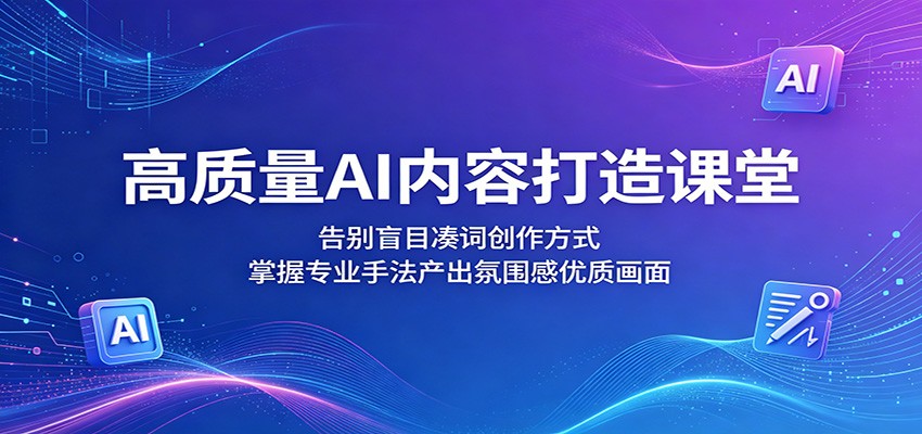 高质量AI内容打造课堂：告别盲目凑词创作方式，掌握专业手法产出氛围感优质画面-Scorpio丨网创