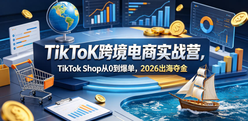TikToK跨境电商实战营，TikTok Shop从0到爆单，2026出海夺金-Scorpio丨网创