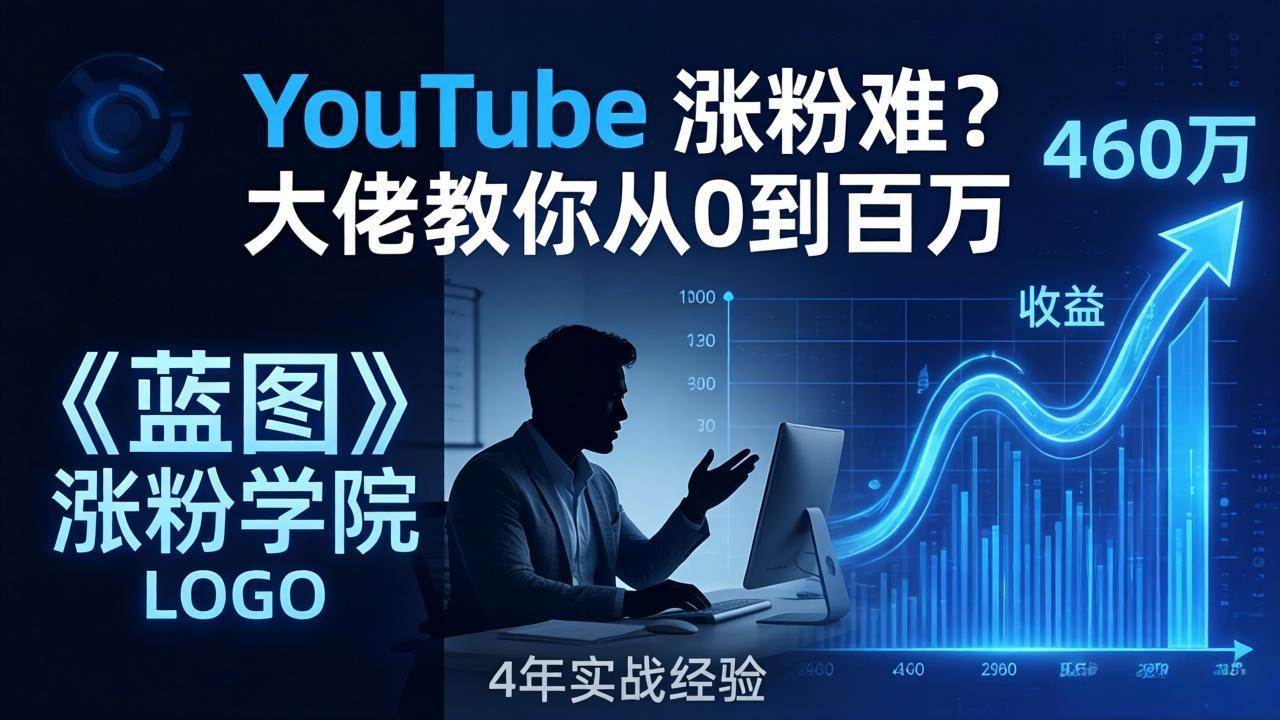 （17836期）YouTube 涨粉难？《蓝图涨粉学院》：4 年赚 460 万的大佬教策略，从0到百万有路径！-Scorpio丨网创