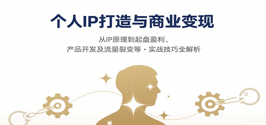 个人IP打造与商业变现,从IP原理到起盘盈利、产品开发及流量裂变等实战技巧全解析-Scorpio丨网创