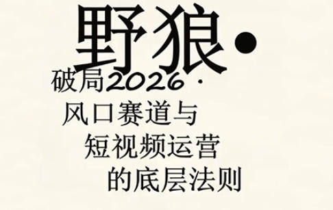 野狼团队·多平台实操运营课，覆盖AI口播、服装、好物、漫剪等热门玩法（更新4月）-Scorpio丨网创