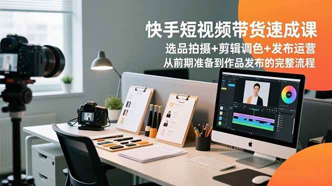 (16752期)快手短视频带货速成课,选品拍摄+剪辑调色+发布运营,从前期准备到作品发布的完整流程-Scorpio丨网创