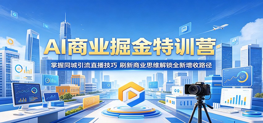 AI商业掘金特训营：掌握同城引流直播技巧，刷新商业思维解锁全新增收路径-Scorpio丨网创