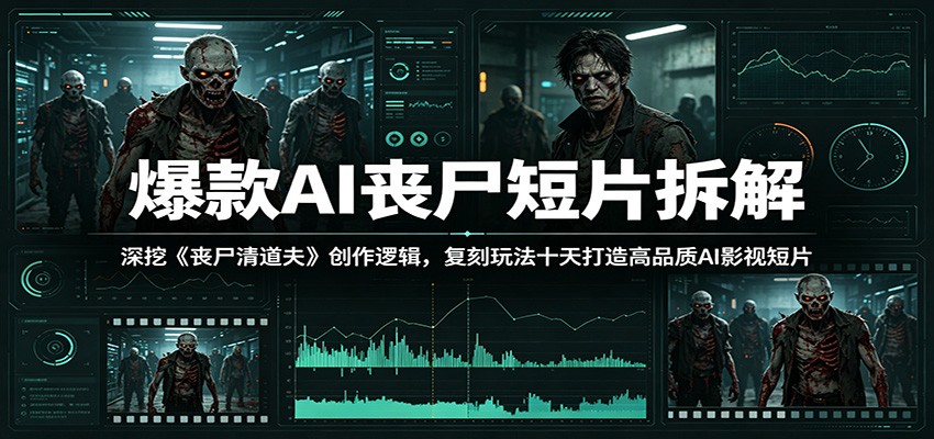 爆款AI丧尸短片拆解：深挖《丧尸清道夫》创作逻辑，复刻玩法快速打造高品质AI影视短片-Scorpio丨网创