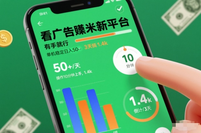 看广告賺米新平台,有手就行,单机稳定日入50+,操作10分钟上手,3天搞了1.4k【揭秘】-Scorpio丨网创