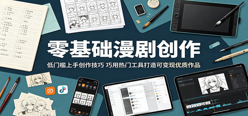 零基础漫剧创作：低门槛上手创作技巧，巧用热门工具打造可变现优质作品-Scorpio丨网创