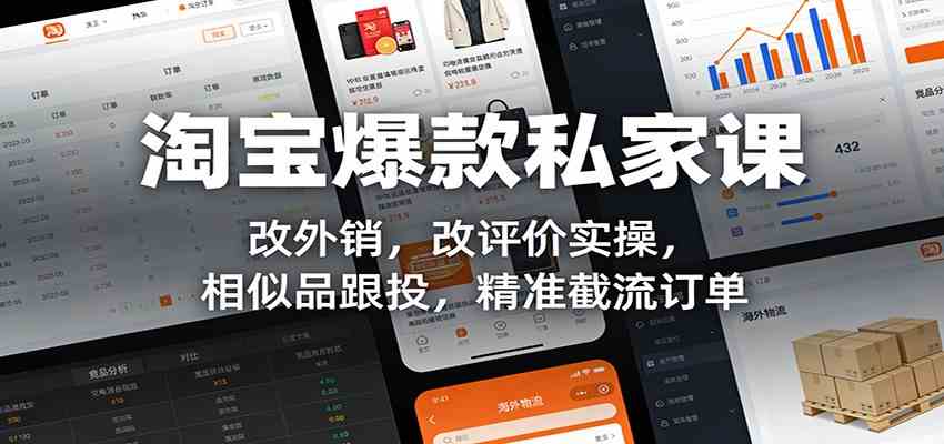淘宝爆款私家课：改外销，改评价实操，相似品跟投，精准截流订单-Scorpio丨网创