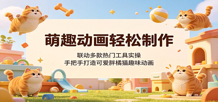 萌趣动画轻松制作，联动多款热门工具实操，手把手打造可爱胖橘猫趣味动画-Scorpio丨网创