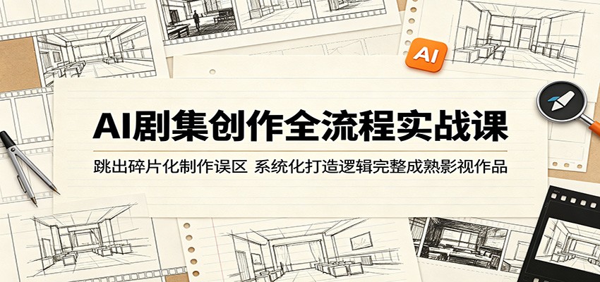 AI剧集创作全流程实战课：跳出碎片化制作误区，系统化打造逻辑完整成熟影视作品-Scorpio丨网创