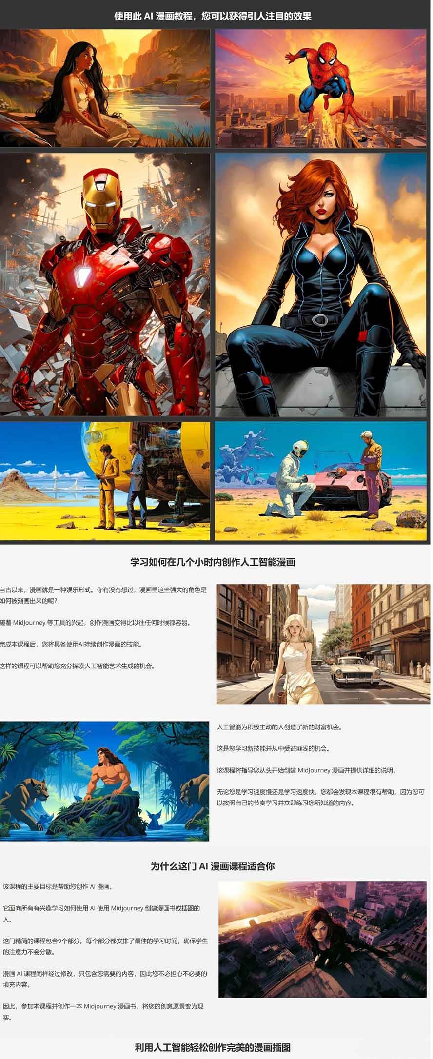 （17299期）Midjourney AI漫画创作课，脚本构思、人物设计、排版合成，零基础创作完整漫画或系列插画-Scorpio丨网创