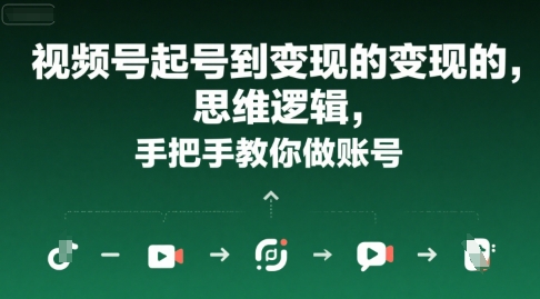 视频号起号到变现的思维逻辑,手把手教你做账号-Scorpio丨网创