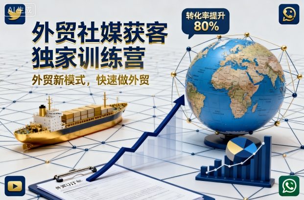 外贸社媒获客独家训练营,外贸新模式,快速做外贸(更新26年3月)-Scorpio丨网创