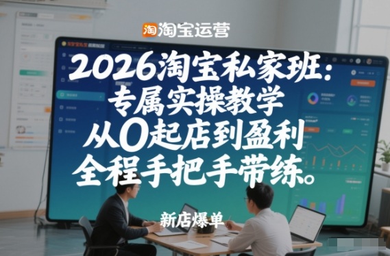 2026淘宝私家班：专属实操教学，从0起店到盈利，全程手把手带练（更新26年3月）-Scorpio丨网创