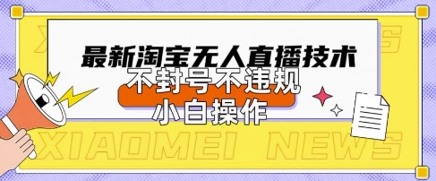 2025年淘宝无人直播带货10.0.全新技术，不违规，不封号，纯小白操作，日入数张【揭秘】-Scorpio丨网创