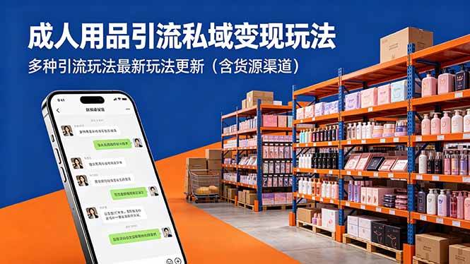 （18419期）成人用品引流私域变现玩法，多种引流玩法最新玩法更新（含货源渠道）-Scorpio丨网创