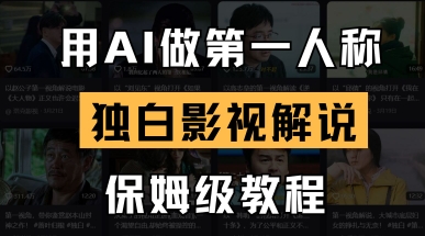 用AI做第一人称独白影视解说，手把手教学，保姆级教程-Scorpio丨网创