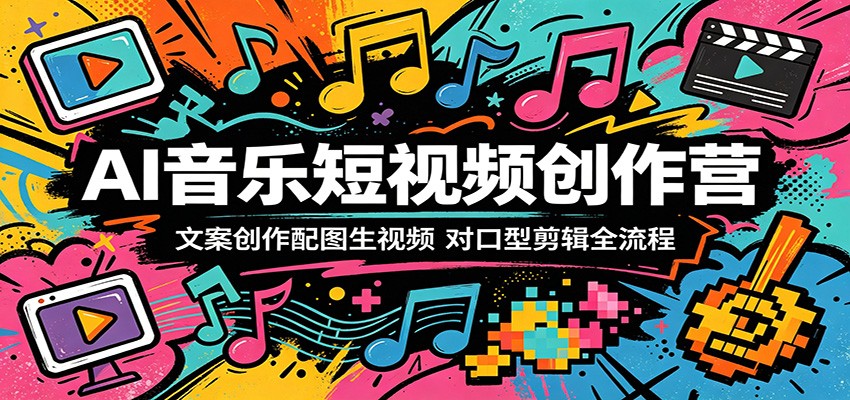 AI音乐短视频创作营:文案创作配图生视频,对口型剪辑全流程-Scorpio丨网创