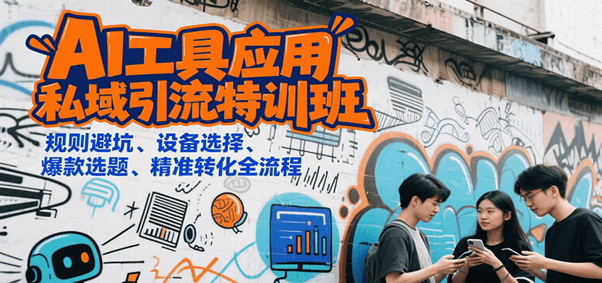 AI工具应用私域引流特训班，规则避坑、设备选择、爆款选题、精准转化全流程-Scorpio丨网创