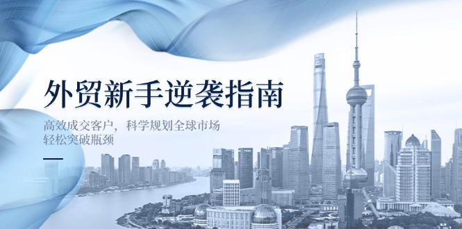 （14201期）外贸新手逆袭指南：高效成交客户，科学规划全球市场，轻松突破瓶颈-Scorpio丨网创