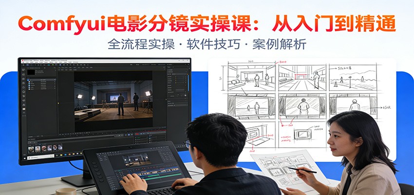 ComfyUI电影分镜实操课：分镜一致性，全流程AI视频制作，零基础也能做专业分镜-Scorpio丨网创