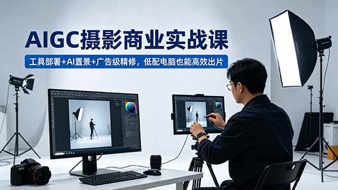 （18434期）AIGC 摄影商业实战课，工具部署+AI置景+广告级精修，低配电脑也能高效出片-Scorpio丨网创