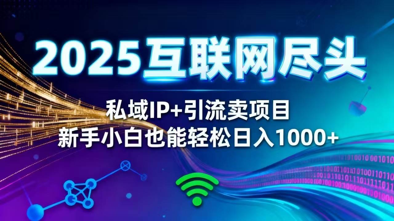(16485期)2025网创尽头王炸项目!私域 IP + 精准引流,新手小白在家躺赚日入 1000+-Scorpio丨网创
