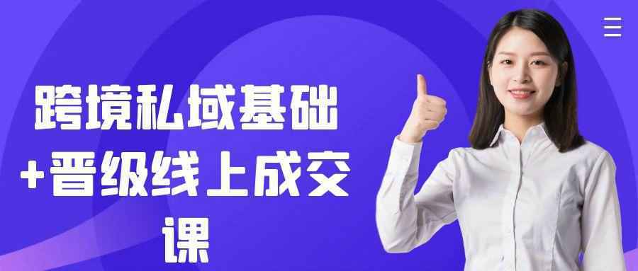 跨境私域基础+晋级线上成交课-Scorpio丨网创