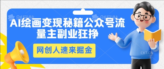 AI绘画变现秘籍：公众号流量主副业狂挣，网创人速来掘金-Scorpio丨网创