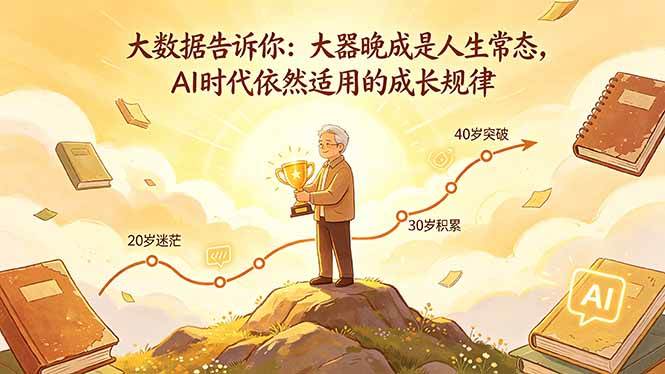 （18288期）付费文章：大数据告诉你：大器晚成是人生常态，AI 时代依然适用的成长规律-Scorpio丨网创