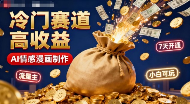 公众号冷门赛道,用AI做情感漫画,7天开通流量主,操作简单,小白可玩-Scorpio丨网创