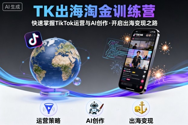TK出海淘金训练营,助你快速掌握TikTok运营与AI创作,开启出海变现之路-Scorpio丨网创