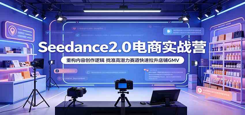 Seedance2.0电商实战营：重构内容创作逻辑，找准高潜力赛道快速拉升店铺GMV-Scorpio丨网创