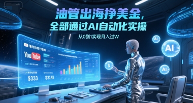 油管出海挣美金，全部通过AI自动化实操，从0到1实现月入过W-Scorpio丨网创
