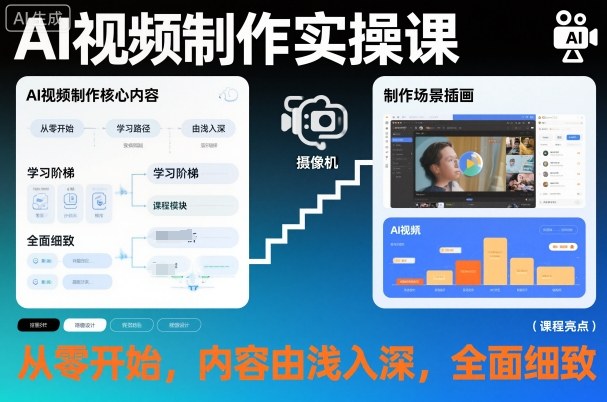 AI视频制作实操课，从零开始，内容由浅入深，全面细致-Scorpio丨网创