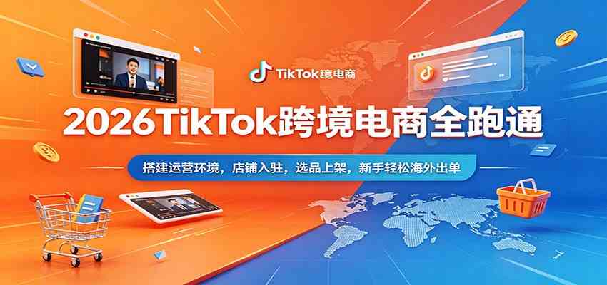2026TikTok跨境电商全跑通：搭建运营环境，店铺入驻，选品上架，新手轻松海外出单-Scorpio丨网创