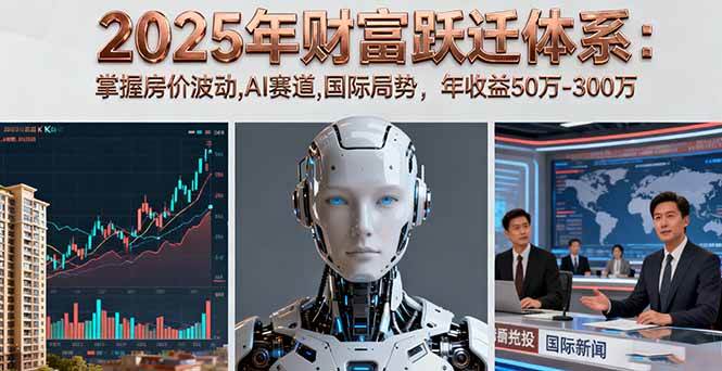 (16217期)2025年财富跃迁体系:掌握房价波动,AI赛道,国际局势,年收益50万-300万-Scorpio丨网创