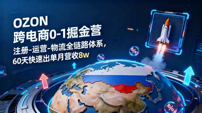 (16277期)OZON跨境电商0-1掘金营:注册-运营-物流全链路体系,60天快速出单月营收8w-Scorpio丨网创