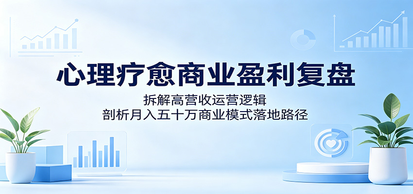 心理疗愈商业盈利复盘:拆解高营收运营逻辑,剖析月入五十万商业模式落地路径-Scorpio丨网创