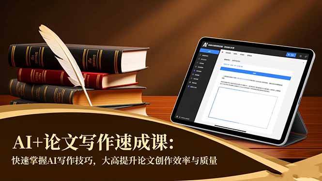 (16568期)AI+论文写作速成课:快速掌握AI写作技巧,大幅提升论文创作效率与质量-Scorpio丨网创