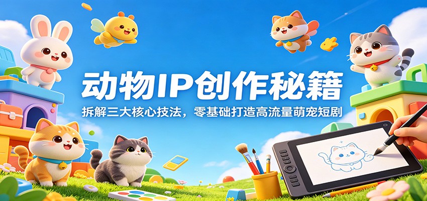 动物IP创作秘籍：拆解三大核心技法，零基础打造高流量萌宠短剧-Scorpio丨网创
