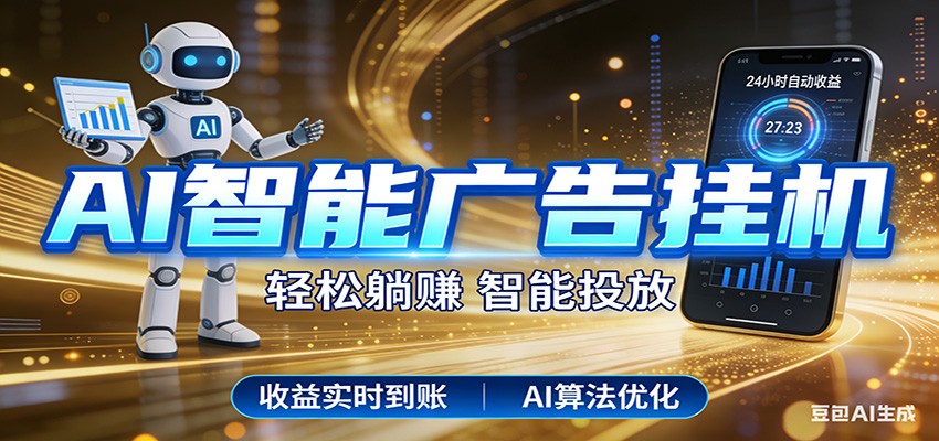 智能广告挂机新时代，利用碎片化时间实现稳定被动收益，AI帮你持续盈利-Scorpio丨网创