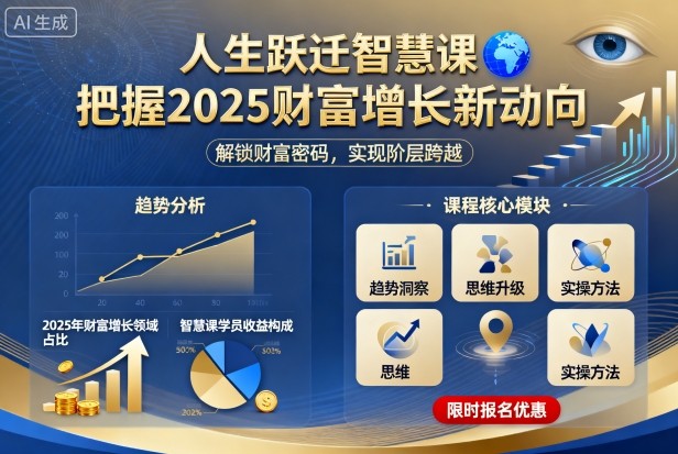 人生跃迁智慧课,把据2025财富增长新动向-Scorpio丨网创