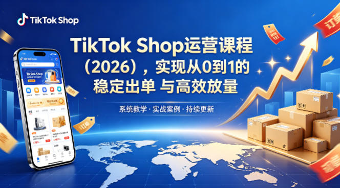 TikTok Shop运营课程（2026），实现从0到1的稳定出单与高效放量-Scorpio丨网创